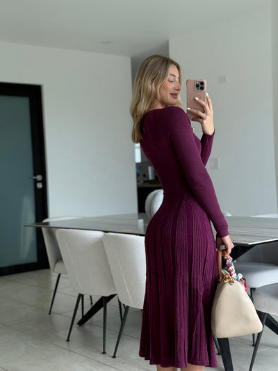 Orchid Metallic Knit Dress