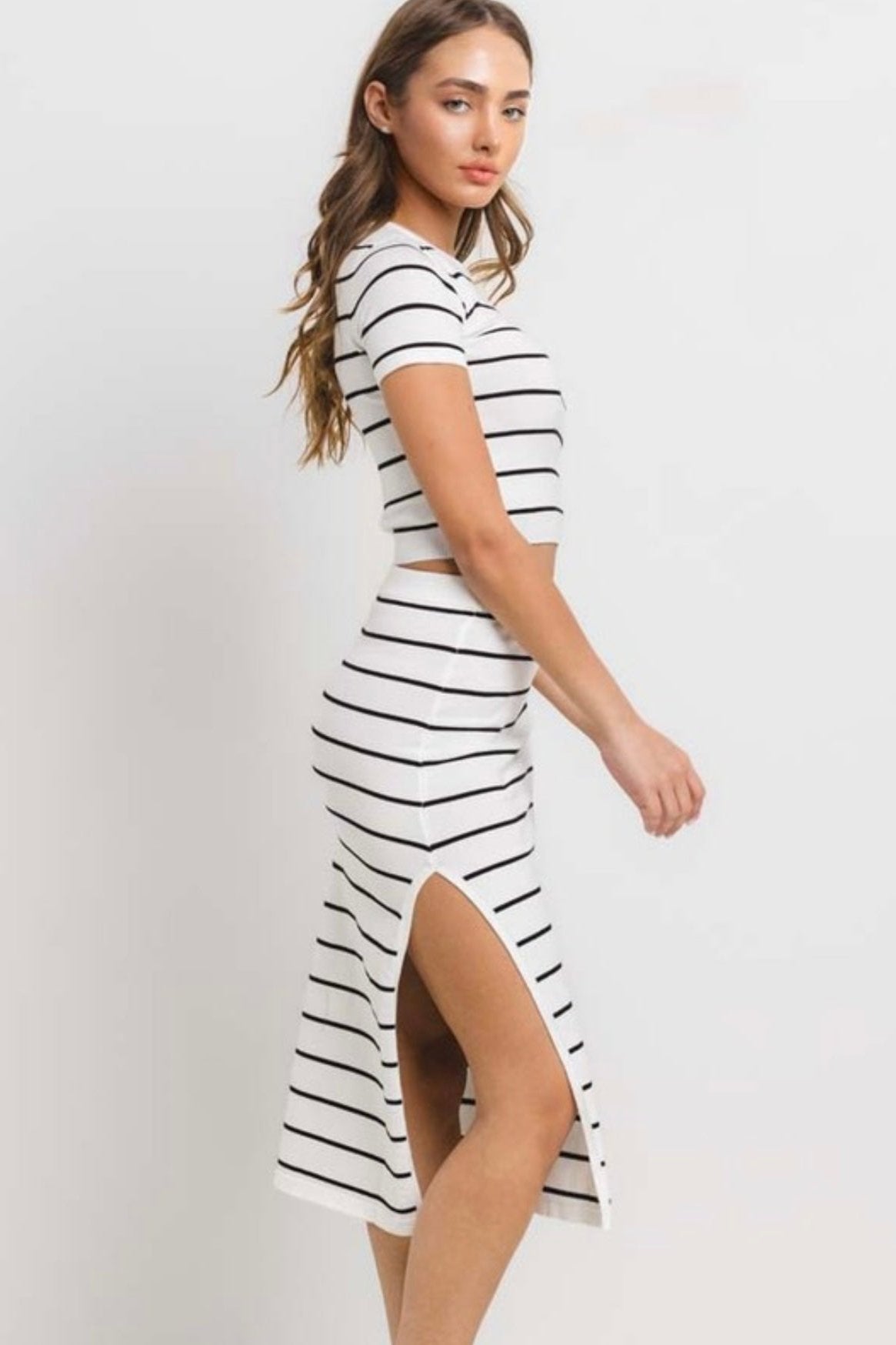 Stripe Skirt Set