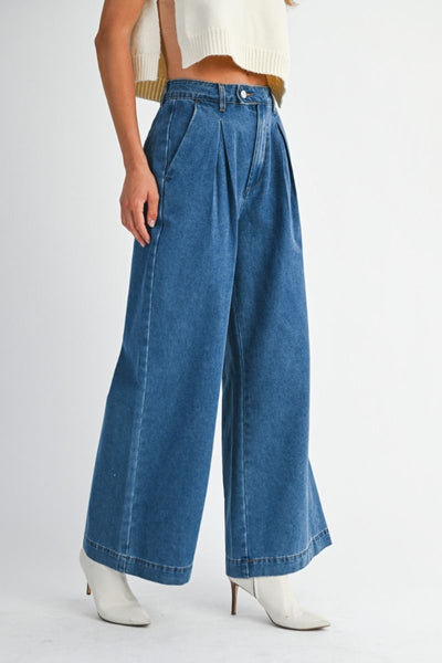 Denim Pleated Jean PREORDER 08/30/25 Aprox
