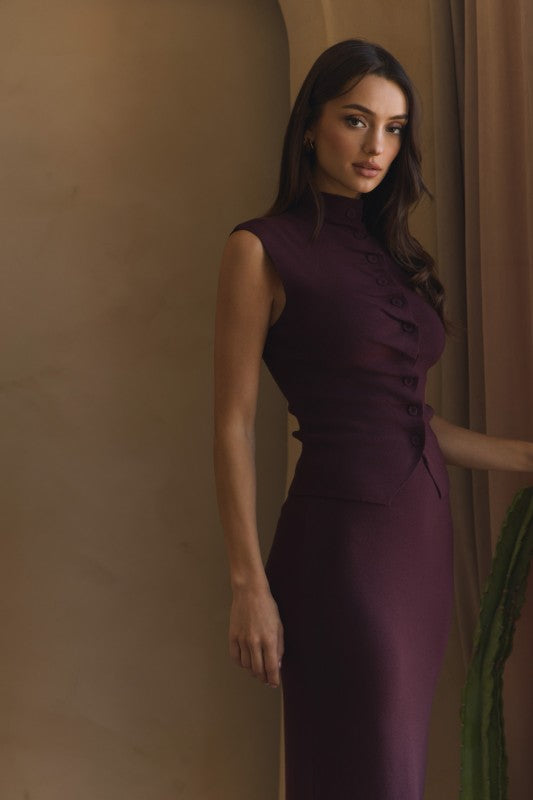 Pleated Front Top & Skirt Set PREORDER 10/15/25 Aprox