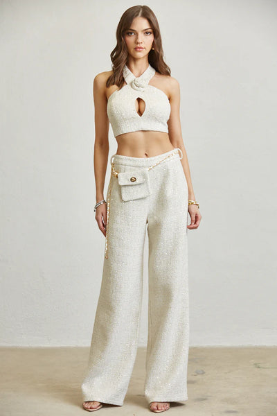 Sequined Tweed Top & Pant Set PREORDER 09/30/25 Aprox     PREMIUM COLLECTION