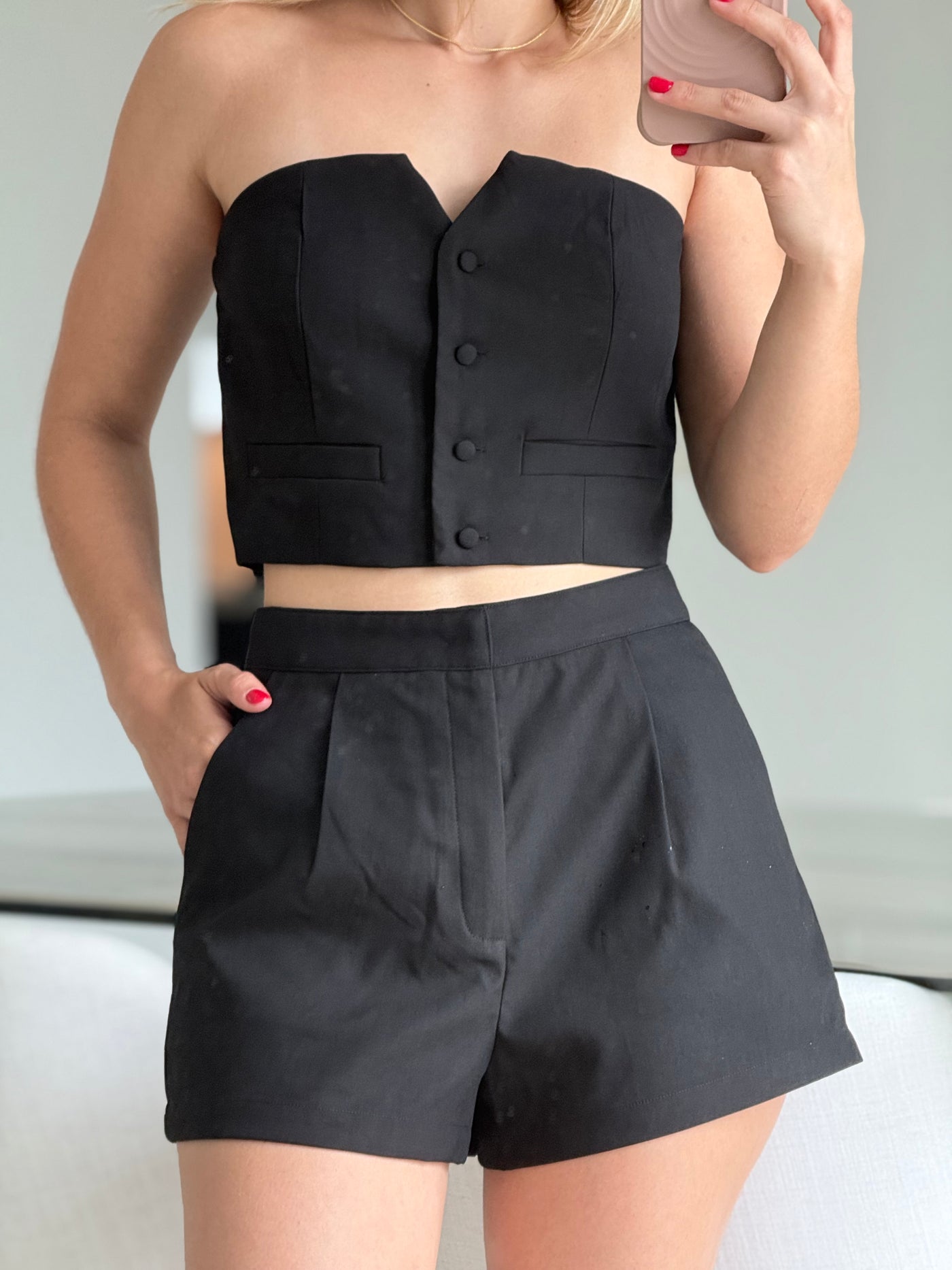 Crop Tube & Short Pant Set