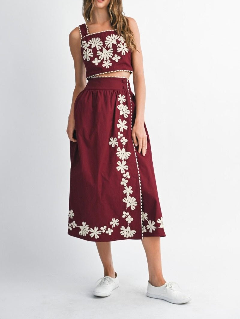 Embroidery Burgundy Set PREORDER 10/10/25 Aprox  PREMIUM COLLECTION