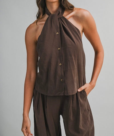 Halter Neck Pant Set PREORDER 11/30/25 Aprox
