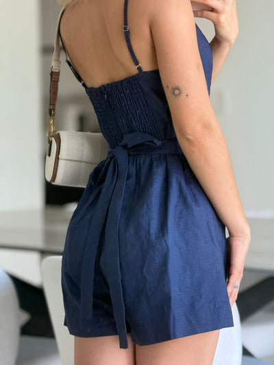 Navy Romper