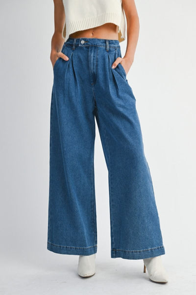 Denim Pleated Jean PREORDER 08/30/25 Aprox