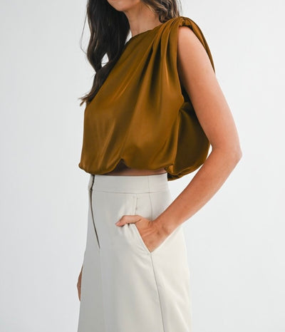 Satin Crop Top PREORDER 10/16/25 Aprox