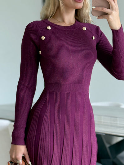 Orchid Metallic Knit Dress