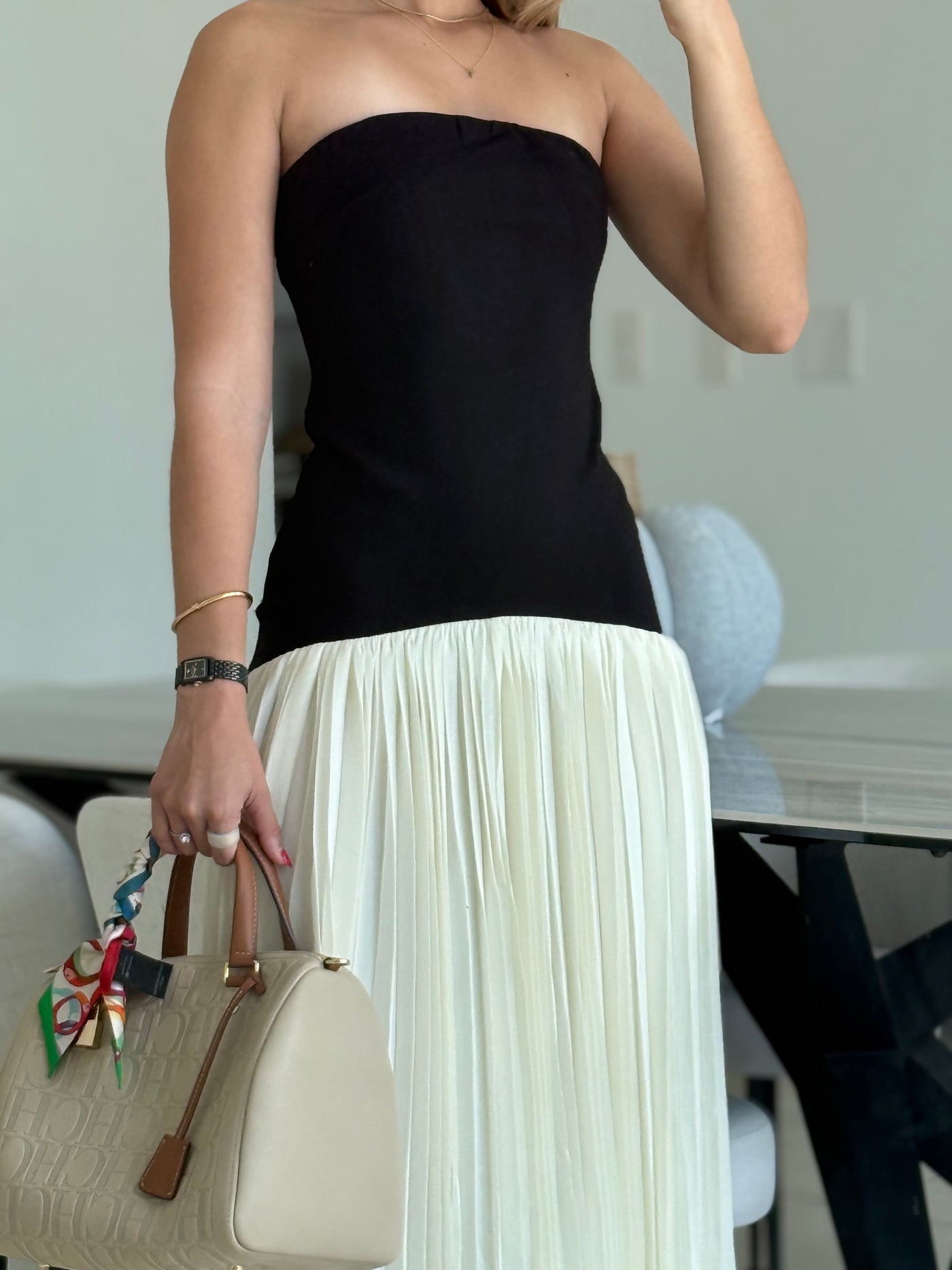 Strapless Drop Waist Dress