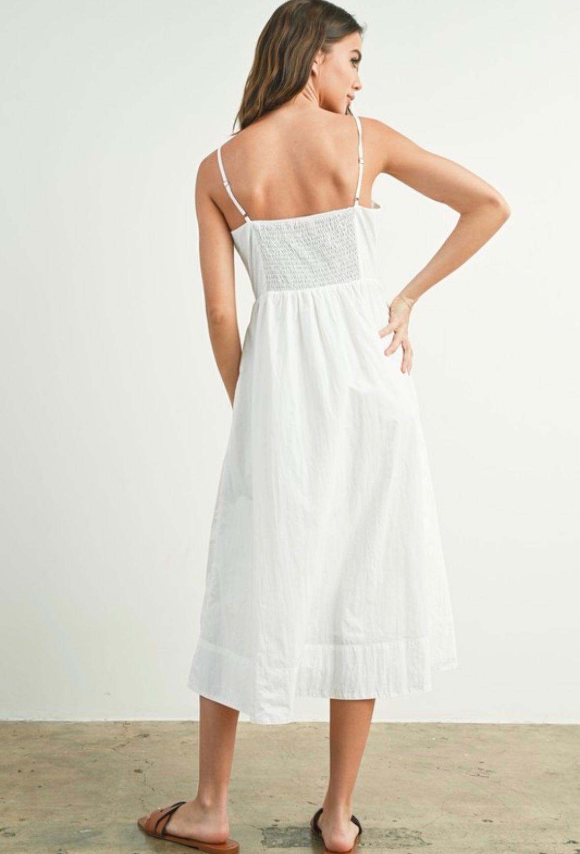 White Button Down Dress