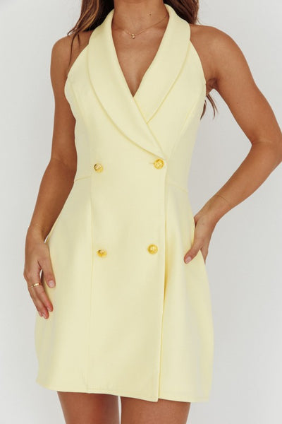 Halter Work Mini Dress PREORDER January/10/2026 Aprox