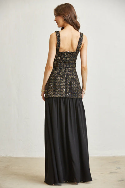 Gold Tweed Dress PREORDER 10/25/25 Aprox                  PREMIUM COLLECTION