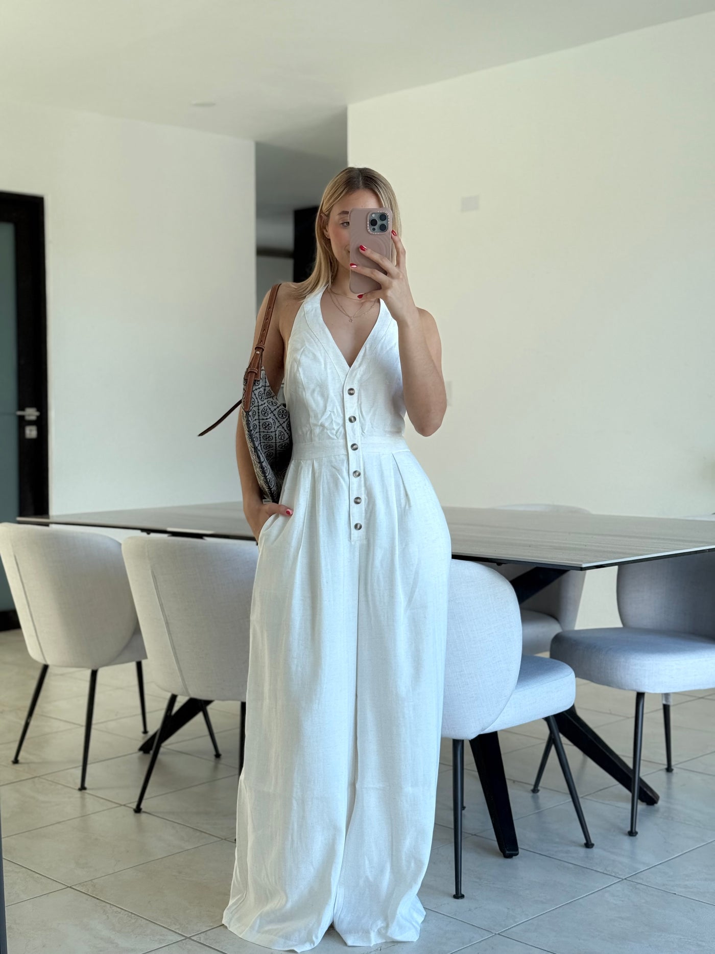 Button Front Jumpsuit