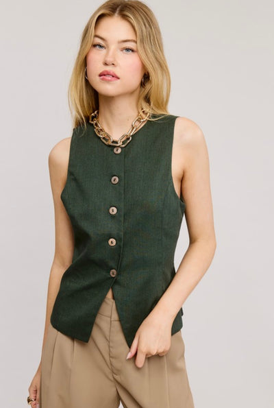 Round Neck Sleeveless Vest