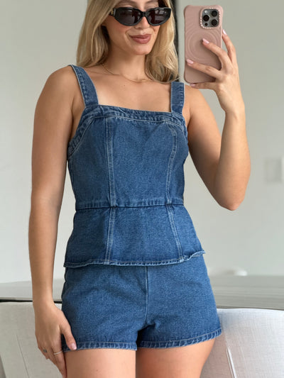 Peplum Romper PREORDER 09/30/25 Aprox