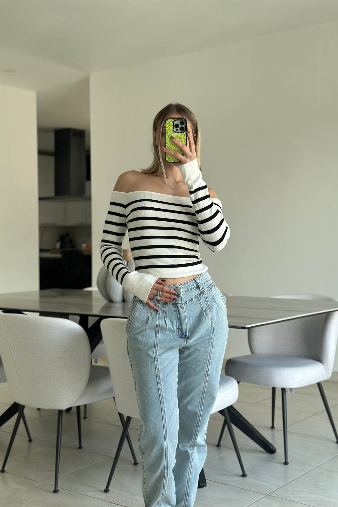 Off Shoulder Stripe Top