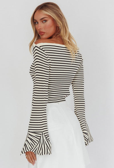 Striped Long Sleeve Sweater PREORDER 08/30/25 Aprox
