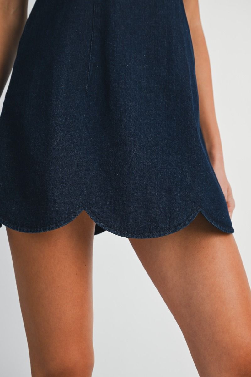 Scallop Denim Dress PREORDER 11/15/25 Aprox