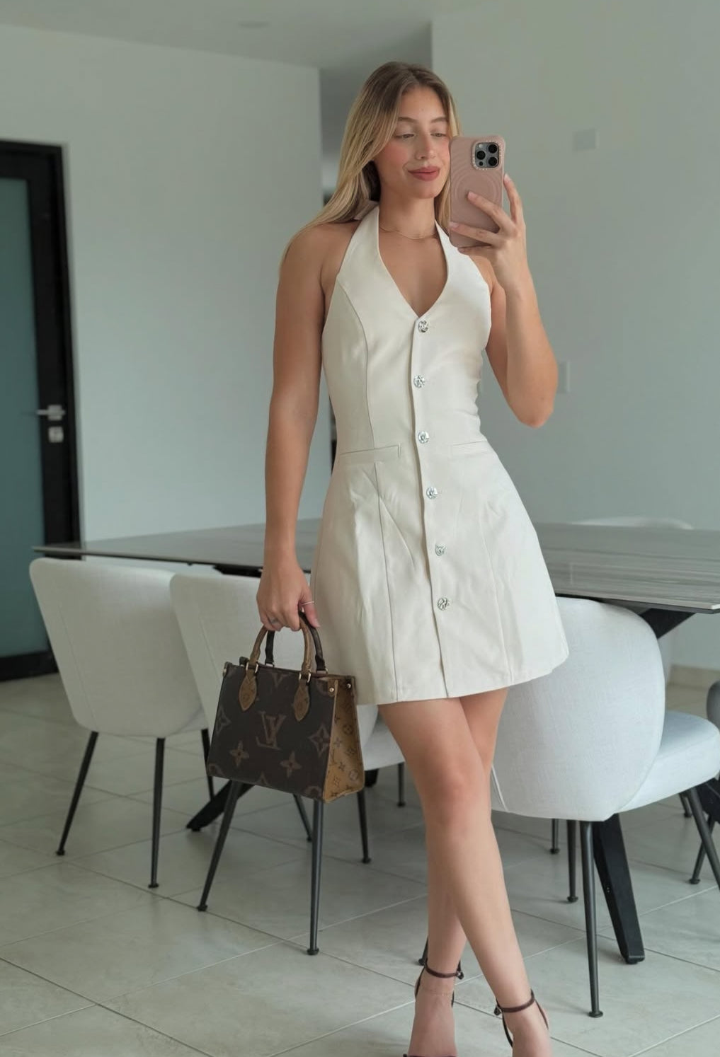 Sand Halter Dress