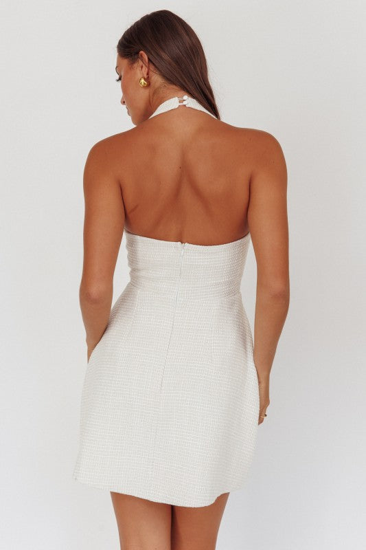 Cream Halter Dress PREORDER January/10/2026 Aprox