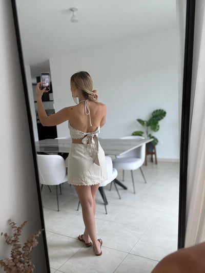 Linen Skirt Set