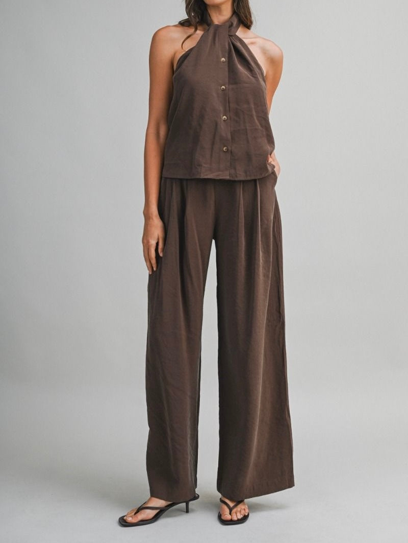 Halter Neck Pant Set PREORDER 11/30/25 Aprox