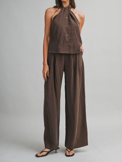 Halter Neck Pant Set PREORDER 11/30/25 Aprox