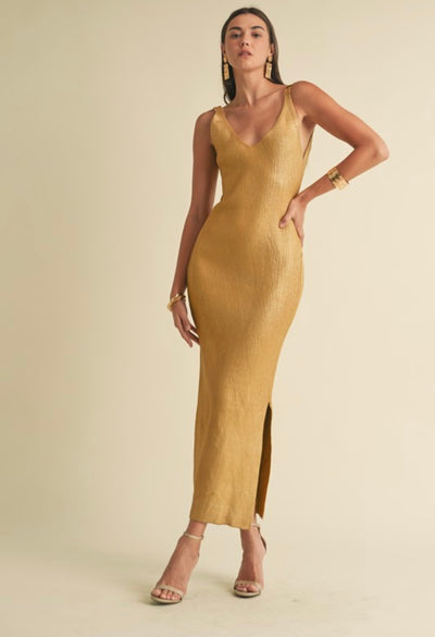 Metallic Maxi Dress PREORDER 12/10/24 Aprox