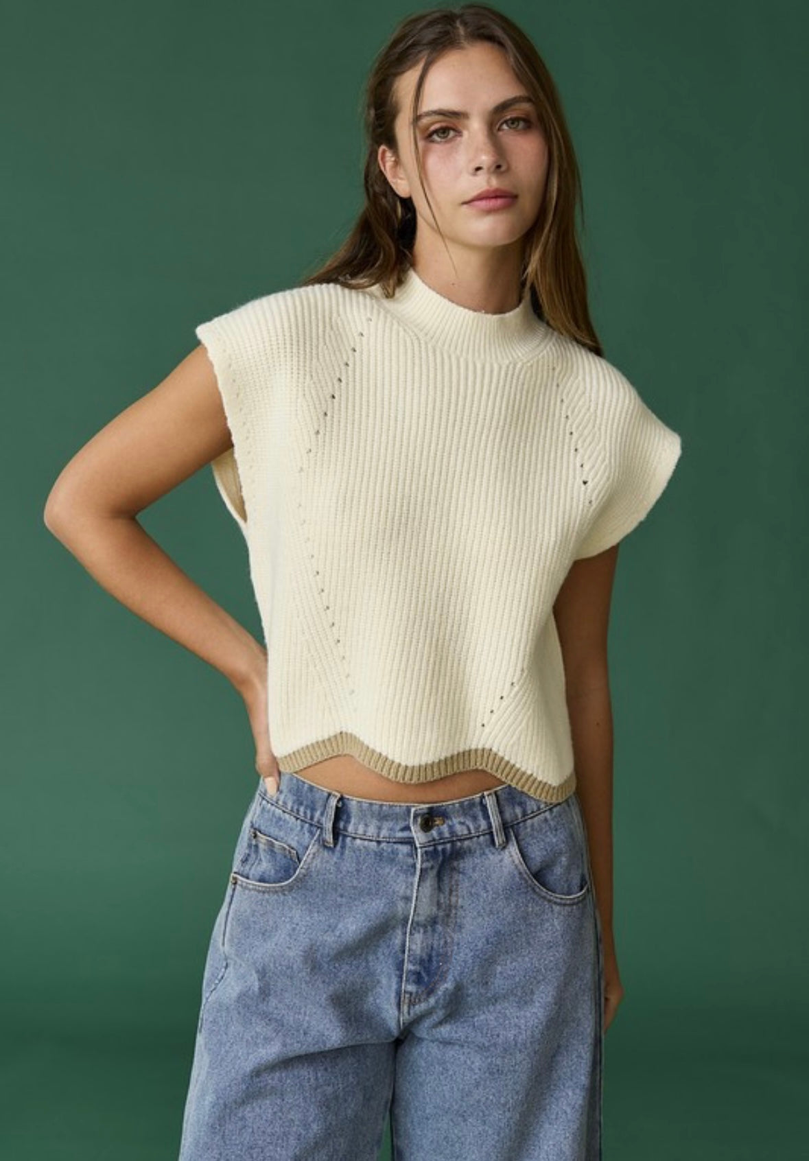 Ivory Knitted Sweater PREORDER 09/28/24 Aprox