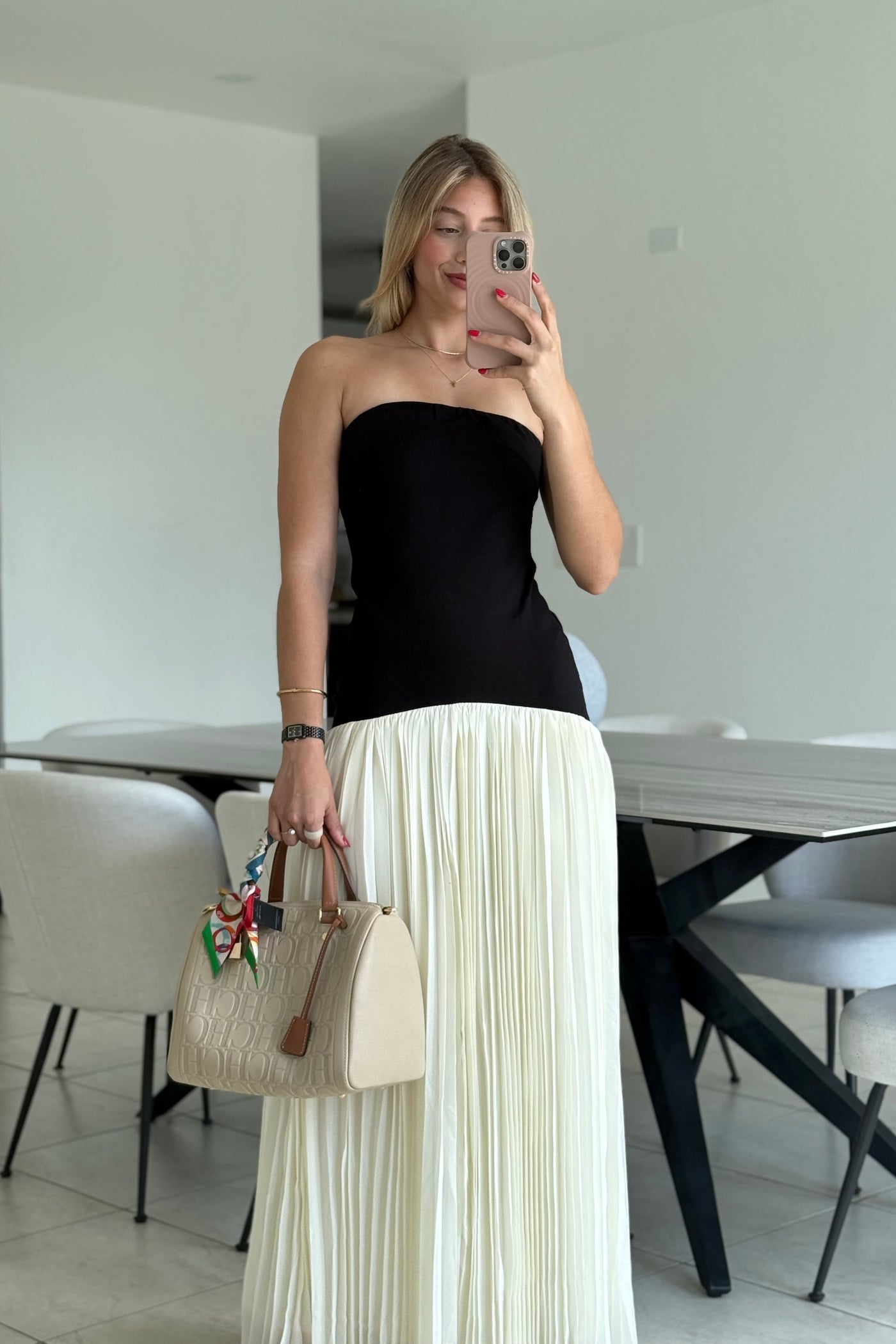 Strapless Drop Waist Dress
