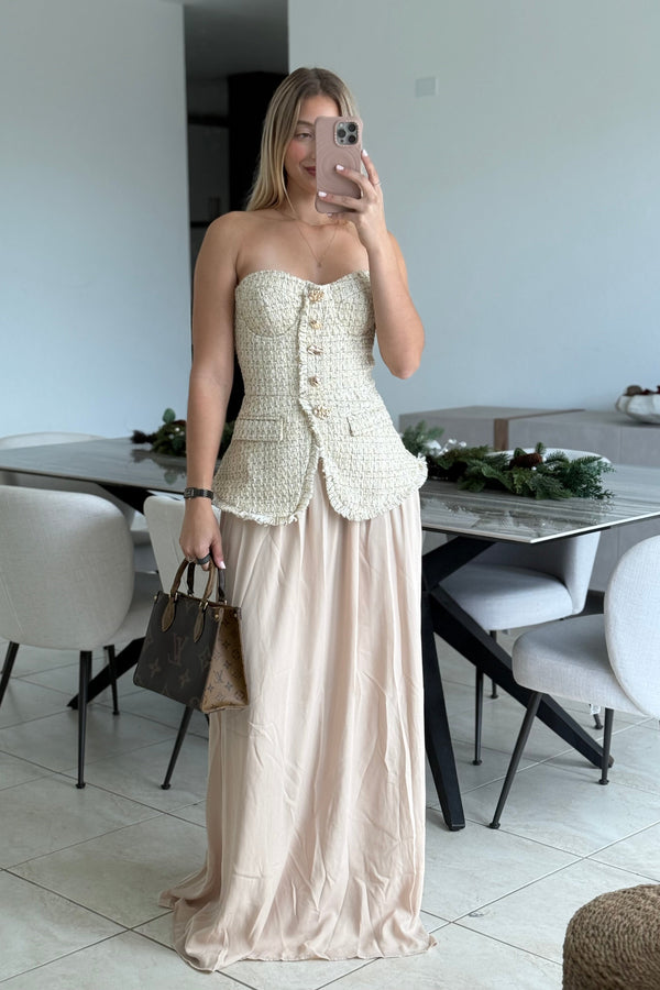 Tube Tweed Dress                PREMIUM COLLECTION