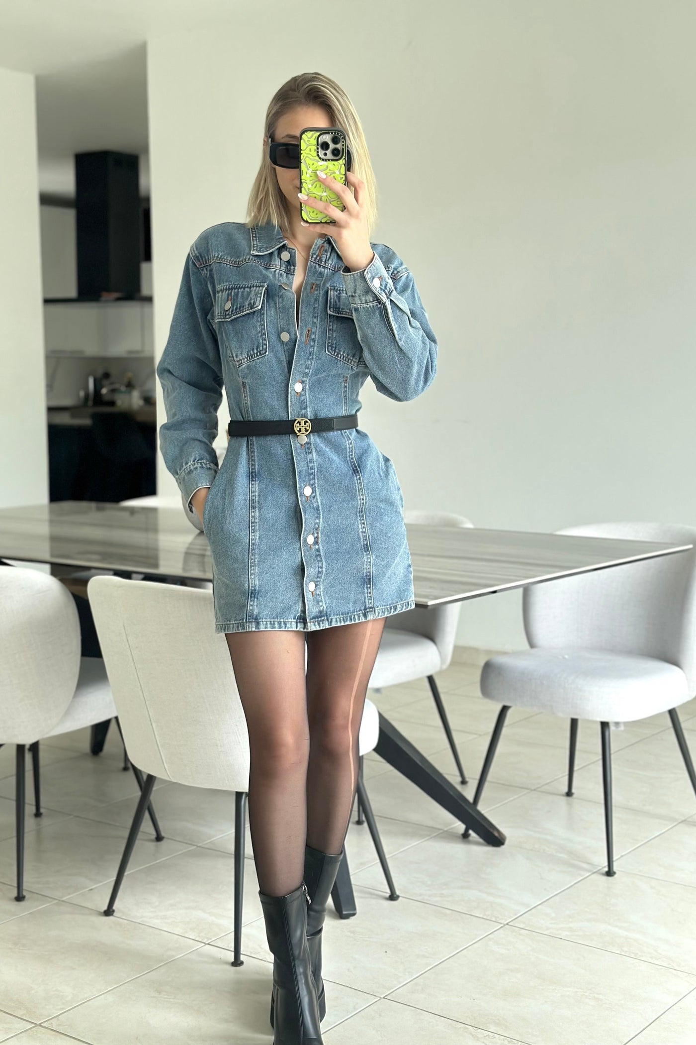 Short Denim Dress