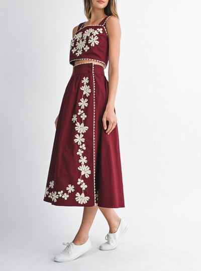 Embroidery Burgundy Set PREORDER 10/10/25 Aprox  PREMIUM COLLECTION