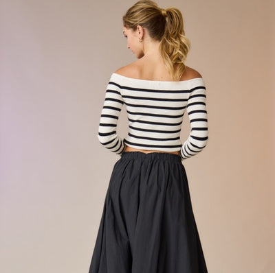 Off Shoulder Stripe Top