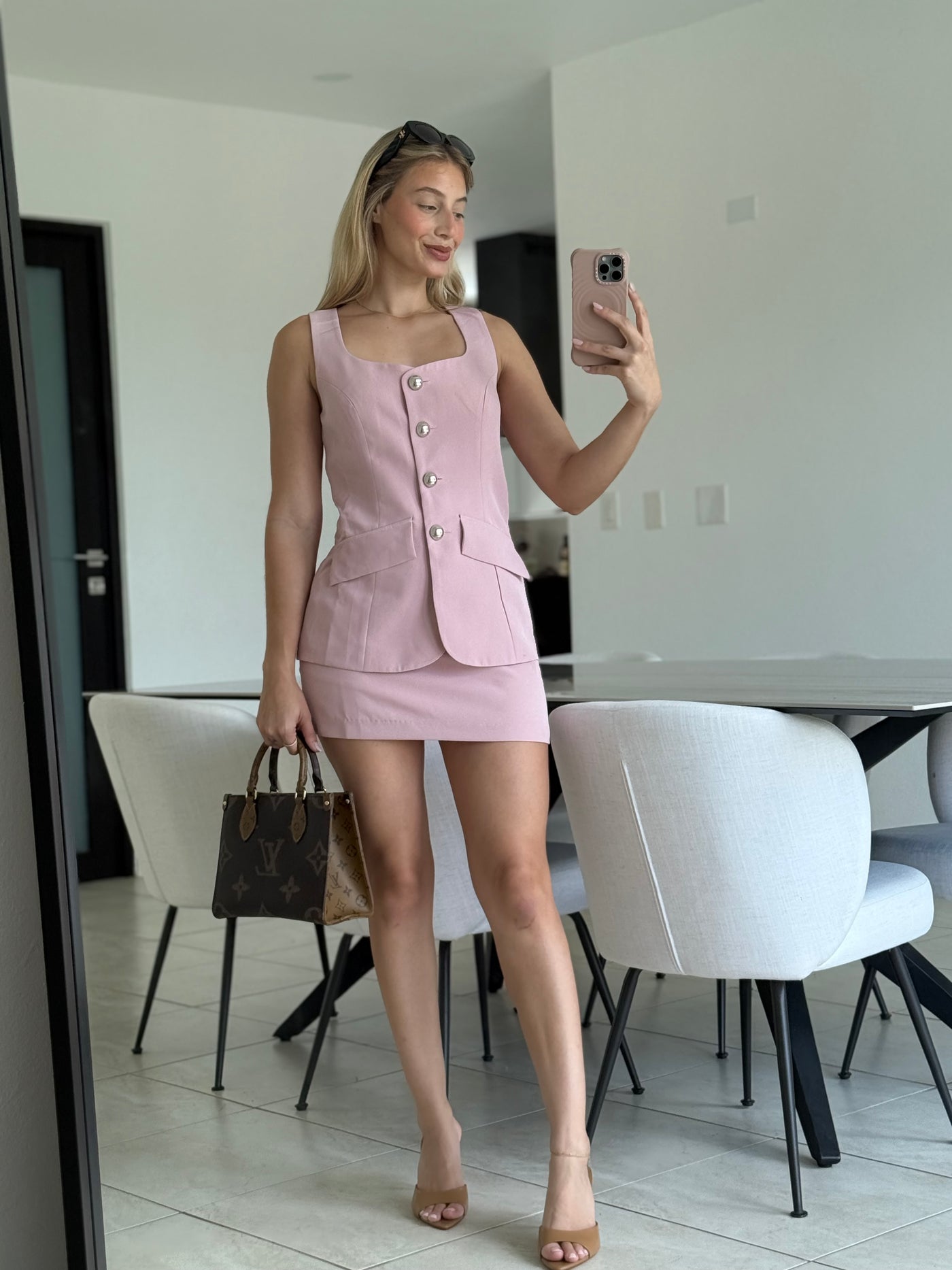 Square Button Down Romper