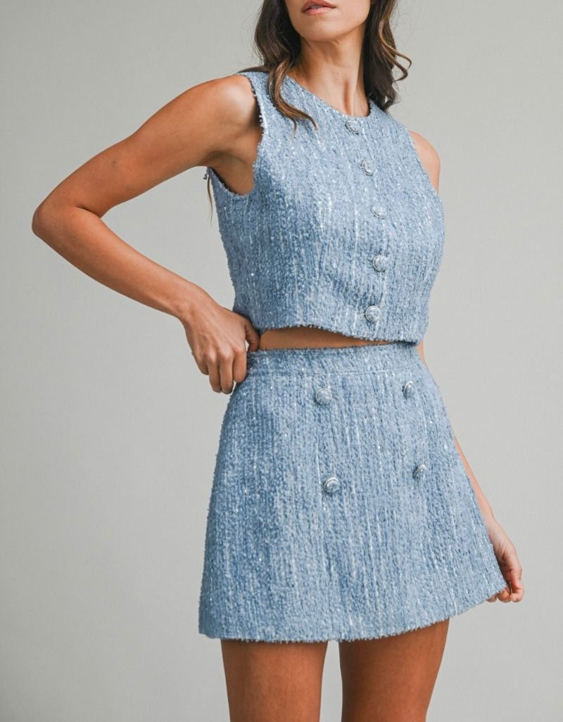 Sequin Skirt Set PREORDER 12/29/25 Aprox                 PREMIUM COLLECTION