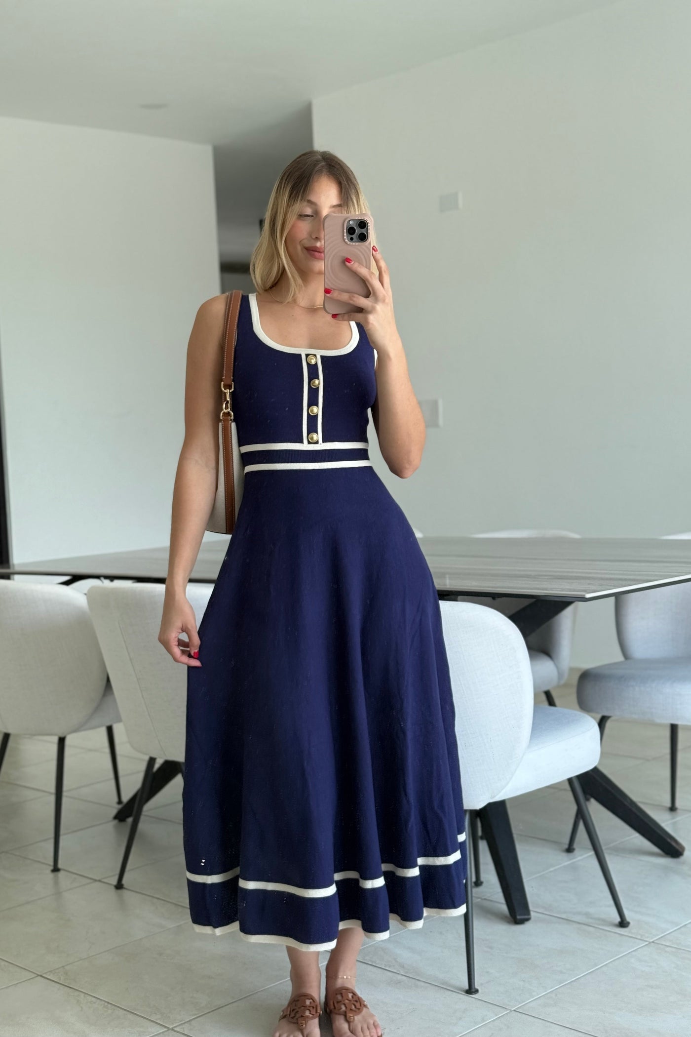 Navy Sleeveless Dress