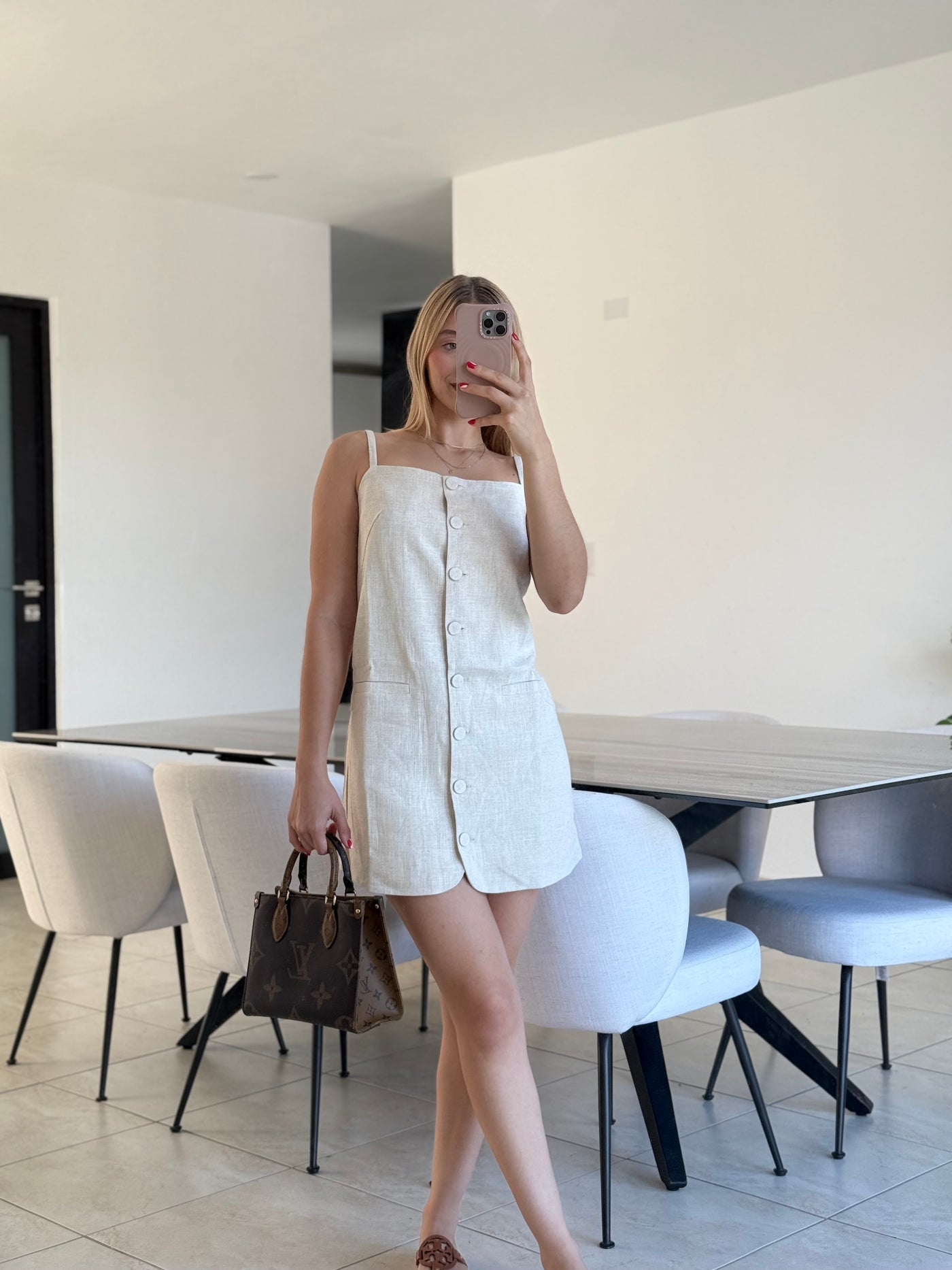 Sleeveless Linen Dress