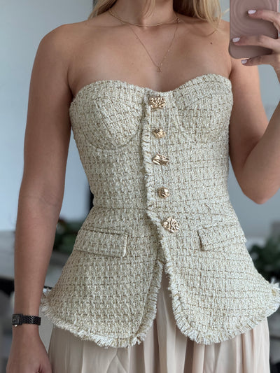 Tube Tweed Dress                PREMIUM COLLECTION