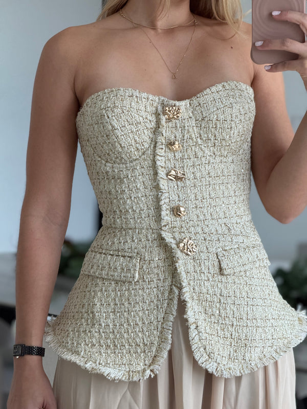 Tube Tweed Dress                PREMIUM COLLECTION