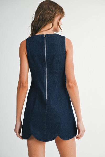 Scallop Denim Dress PREORDER 11/15/25 Aprox