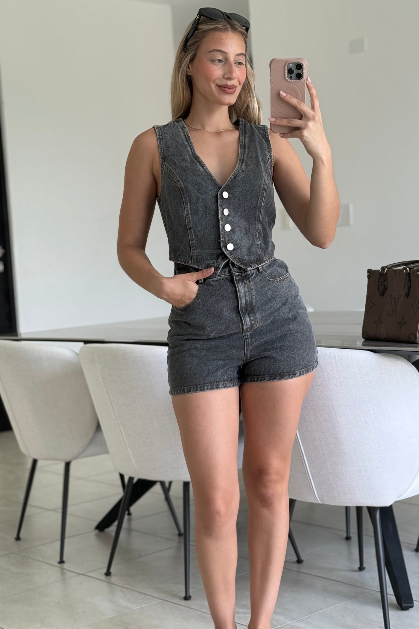 Gray Romper