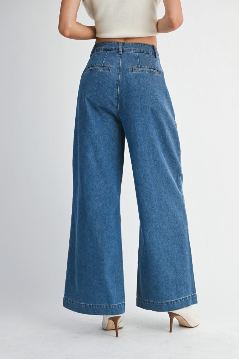 Denim Pleated Jean PREORDER 08/30/25 Aprox