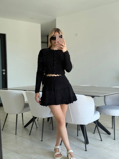 Scallop Edge Skirt Set