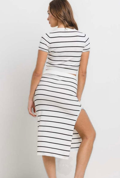 Stripe Skirt Set