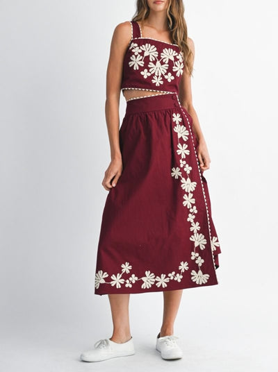 Embroidery Burgundy Set PREORDER 10/10/25 Aprox  PREMIUM COLLECTION