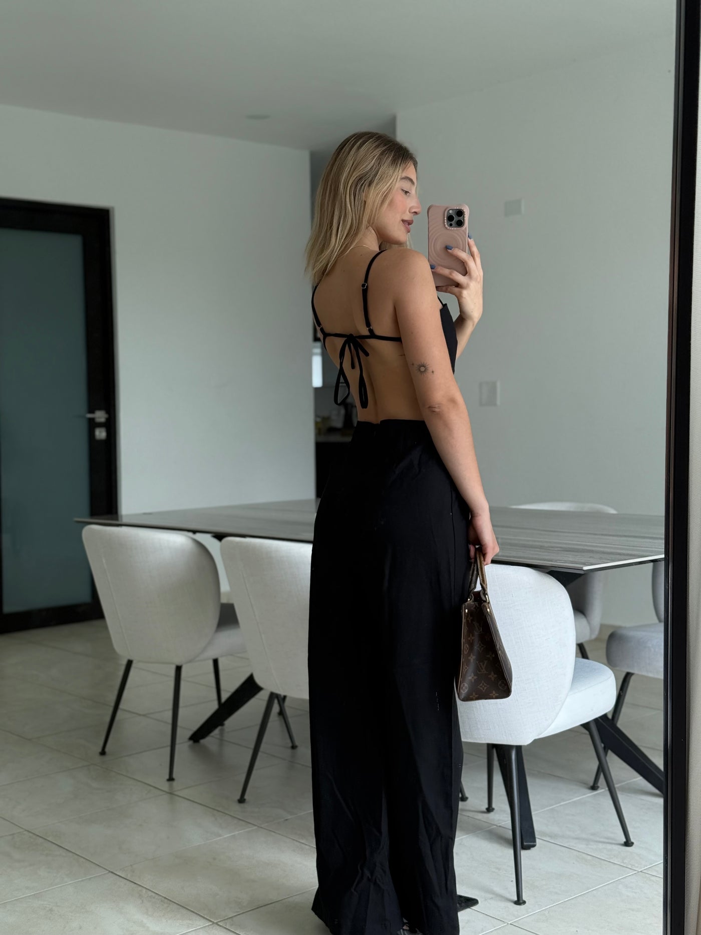 Black Floral Cut Out Jumpsuit PREORDER 05/24/25 Aprox   PREMIUM COLLECTION