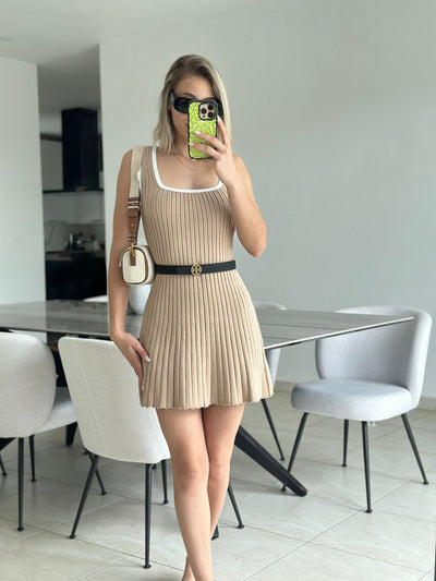 Taupe Mini Dress PREORDER 10/31/24 Aprox