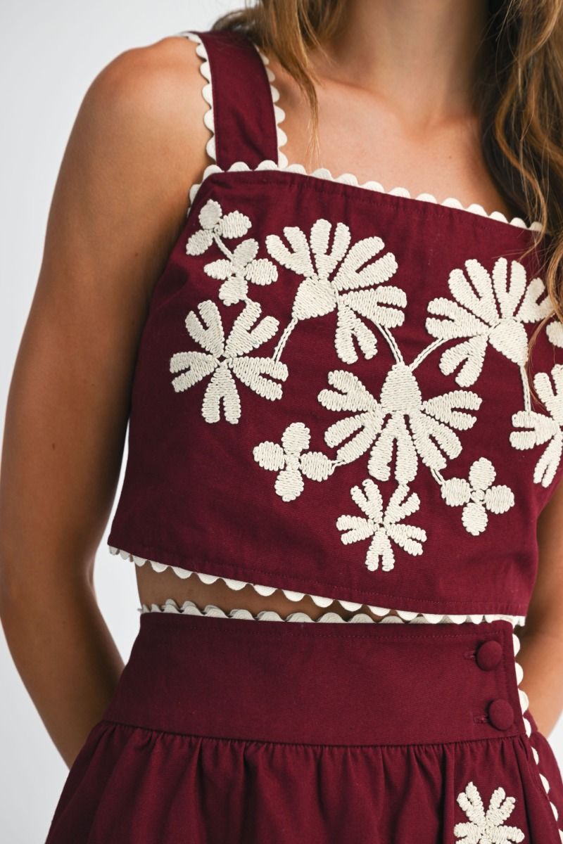Embroidery Burgundy Set PREORDER 10/10/25 Aprox  PREMIUM COLLECTION
