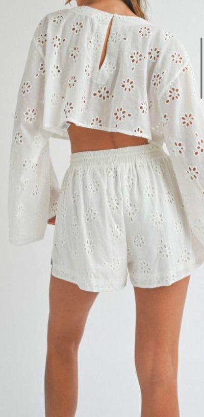 Eyelet Matching Short Pant Set PREORDER 01/15/25 Aprox